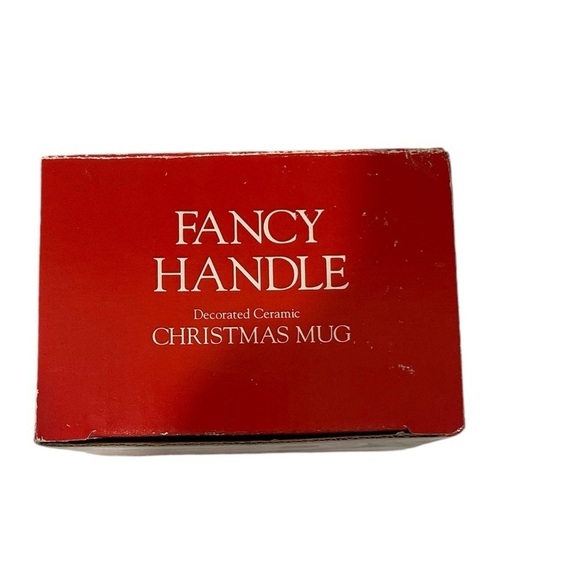 Christmas Mug with Fancy Handle Decorated - New in Box - Picture 7 of 15